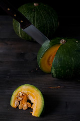 Image showing Two small pumpkins ready to be cooked