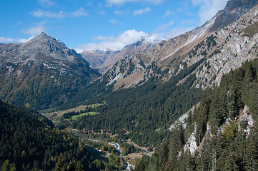 Image showing Maloja Pass near St. Moritz, Switzerland