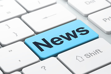 Image showing News concept: News on computer keyboard background