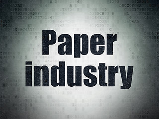 Image showing Manufacuring concept: Paper Industry on Digital Paper background