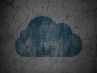 Image showing Cloud networking concept: Cloud on grunge wall background