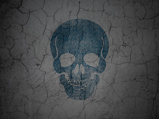 Image showing Medicine concept: Scull on grunge wall background