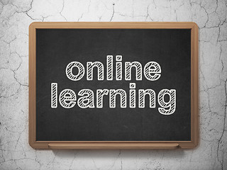 Image showing Education concept: Online Learning on chalkboard background