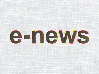 Image showing News concept: E-news on fabric texture background