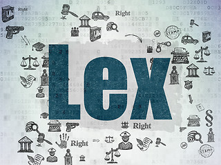 Image showing Law concept: Lex on Digital Paper background