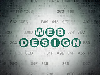 Image showing Web development concept: Web Design on Digital Paper background