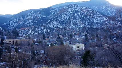 Image showing View from Pike Peak summit, Colorado Springs, CO.