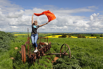 Image showing Enjoying country life in outback Australia