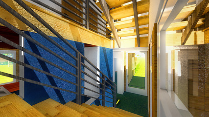 Image showing Modern staircase - interior