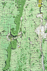Image showing Green wooden background. old green wooden grunge background