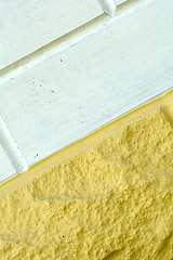 Image showing white and yellow brick wall texture