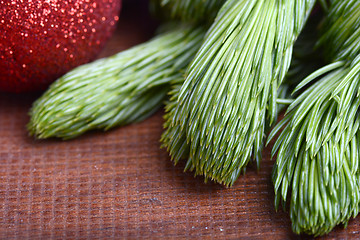 Image showing Close-up of a Christmas tree