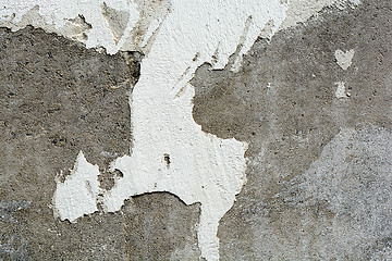 Image showing Brushed white wall texture - dirty background