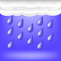 Image showing Rainy Weather. Raindrops Falling