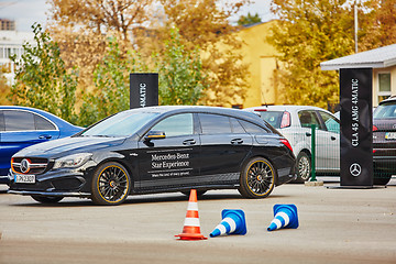 Image showing Kiev, Ukraine - OCTOBER 10, 2015: Mercedes Benz star experience. The series of test drives