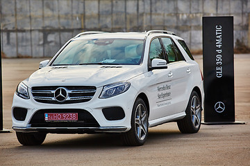 Image showing Kiev, Ukraine - OCTOBER 10, 2015: Mercedes Benz star experience. The series of test drives