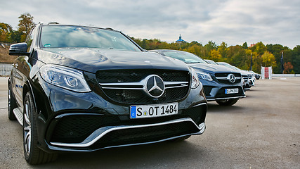 Image showing Kiev, Ukraine - OCTOBER 10, 2015: Mercedes Benz star experience. The series of test drives