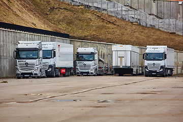 Image showing Kiev, Ukraine - OCTOBER 10, 2015: Mercedes Benz star experience. The interesting of test drives