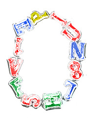Image showing You can write messages with this letters series