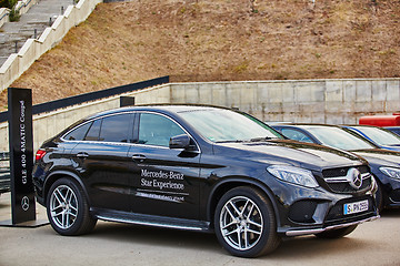 Image showing Kiev, Ukraine - OCTOBER 10, 2015: Mercedes Benz star experience. The series of test drives