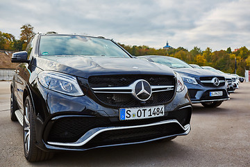 Image showing Kiev, Ukraine - OCTOBER 10, 2015: Mercedes Benz star experience. The series of test drives