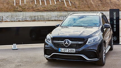 Image showing Kiev, Ukraine - OCTOBER 10, 2015: Mercedes Benz star experience. The series of test drives