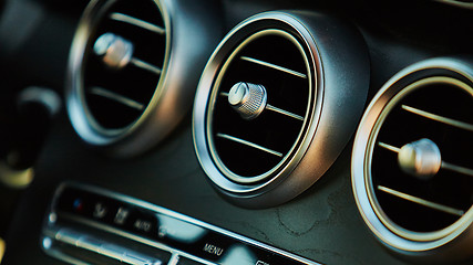 Image showing Luxury car interior details.