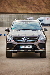 Image showing Kiev, Ukraine - OCTOBER 10, 2015: Mercedes Benz star experience. The series of test drives