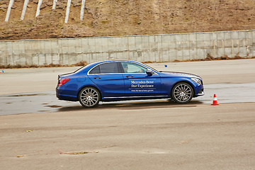 Image showing Kiev, Ukraine - OCTOBER 10, 2015: Mercedes Benz star experience. The series of test drives