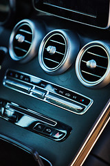 Image showing Luxury car interior details.