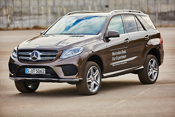 Image showing Kiev, Ukraine - OCTOBER 10, 2015: Mercedes Benz star experience. The series of test drives