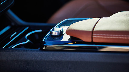 Image showing Luxury car interior details.