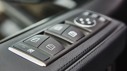 Image showing Luxury car interior details.