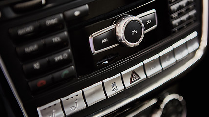 Image showing Luxury car interior details.