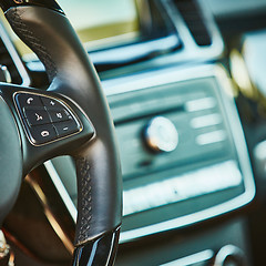 Image showing Luxury car interior details.