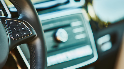 Image showing Luxury car interior details.