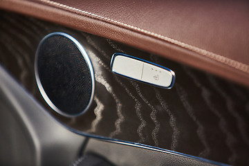 Image showing Luxury car interior details.