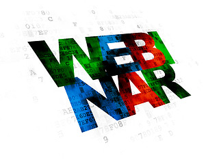 Image showing Studying concept: Webinar on Digital background
