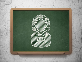 Image showing Law concept: Judge on chalkboard background