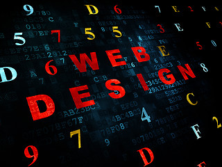 Image showing Web design concept: Web Design on Digital background