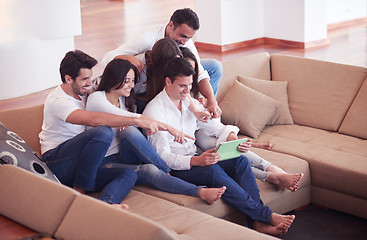 Image showing group of friends taking selfie