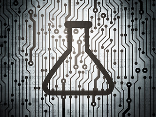 Image showing Science concept: circuit board with Flask