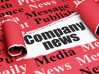 Image showing News concept: black text Company News under the piece of  torn paper