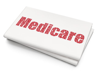 Image showing Medicine concept: Medicare on Blank Newspaper background