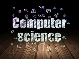 Image showing Science concept: Computer Science in grunge dark room