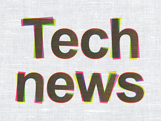 Image showing News concept: Tech News on fabric texture background