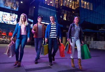 Image showing Group Of Friends Enjoying Shopping