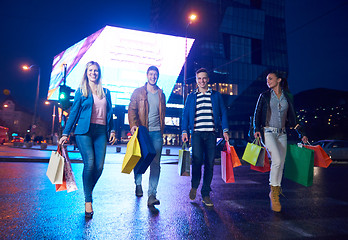 Image showing Group Of Friends Enjoying Shopping