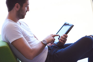 Image showing student working on tablet