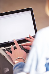 Image showing student girl with laptop computer